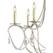 Crystal Lights 6 Light 27 inch Silver Leaf Chandelier Ceiling Light, Small